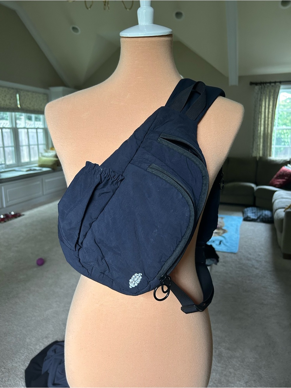 Free People Navy Sling Crossbody Bag